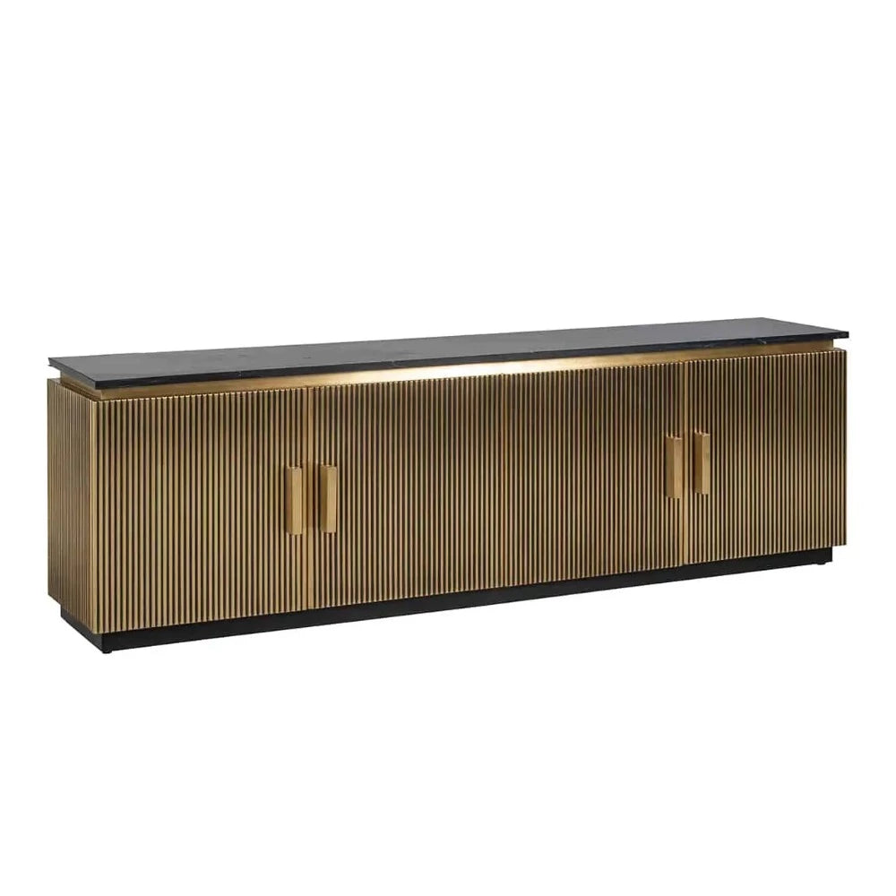 Camden Club TV Unit Sideboard with marble top-Renaissance Design Studio