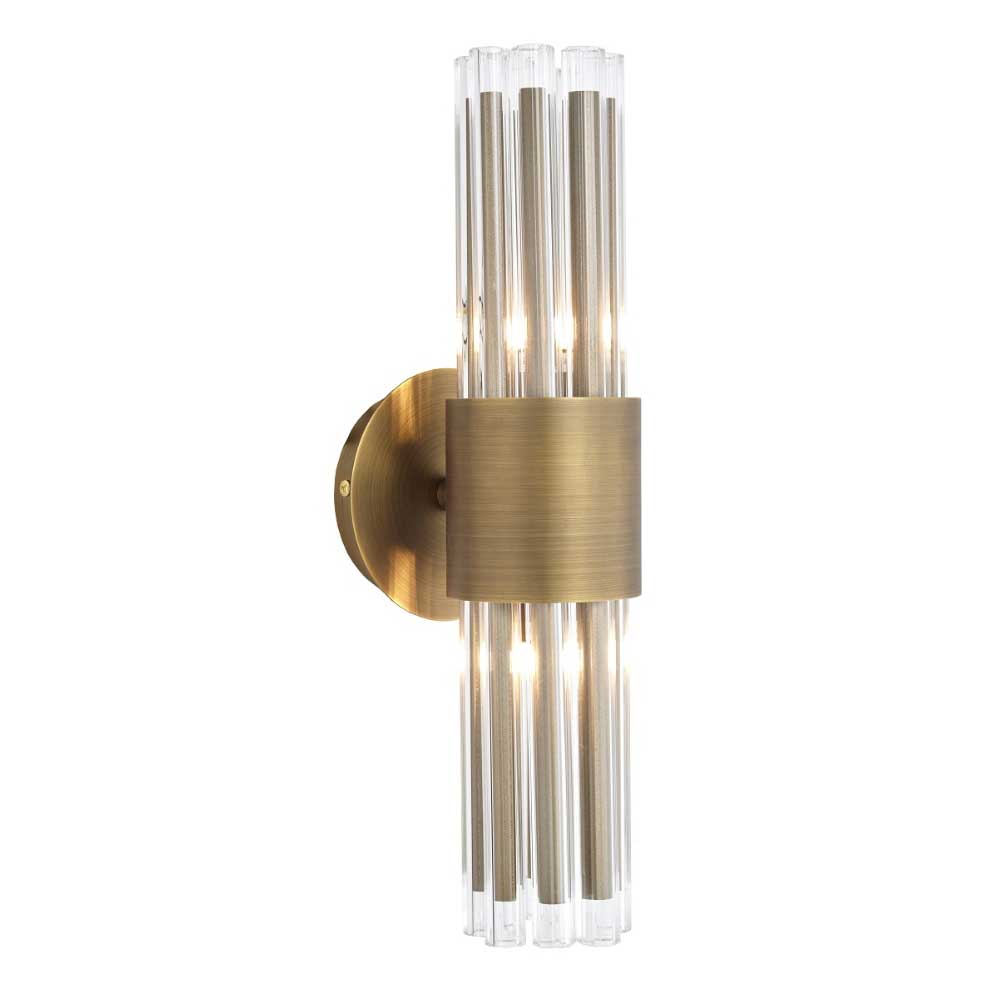 Camden Club Wall Light brushed brass reduced-Wall Light-Renaissance Design Studio