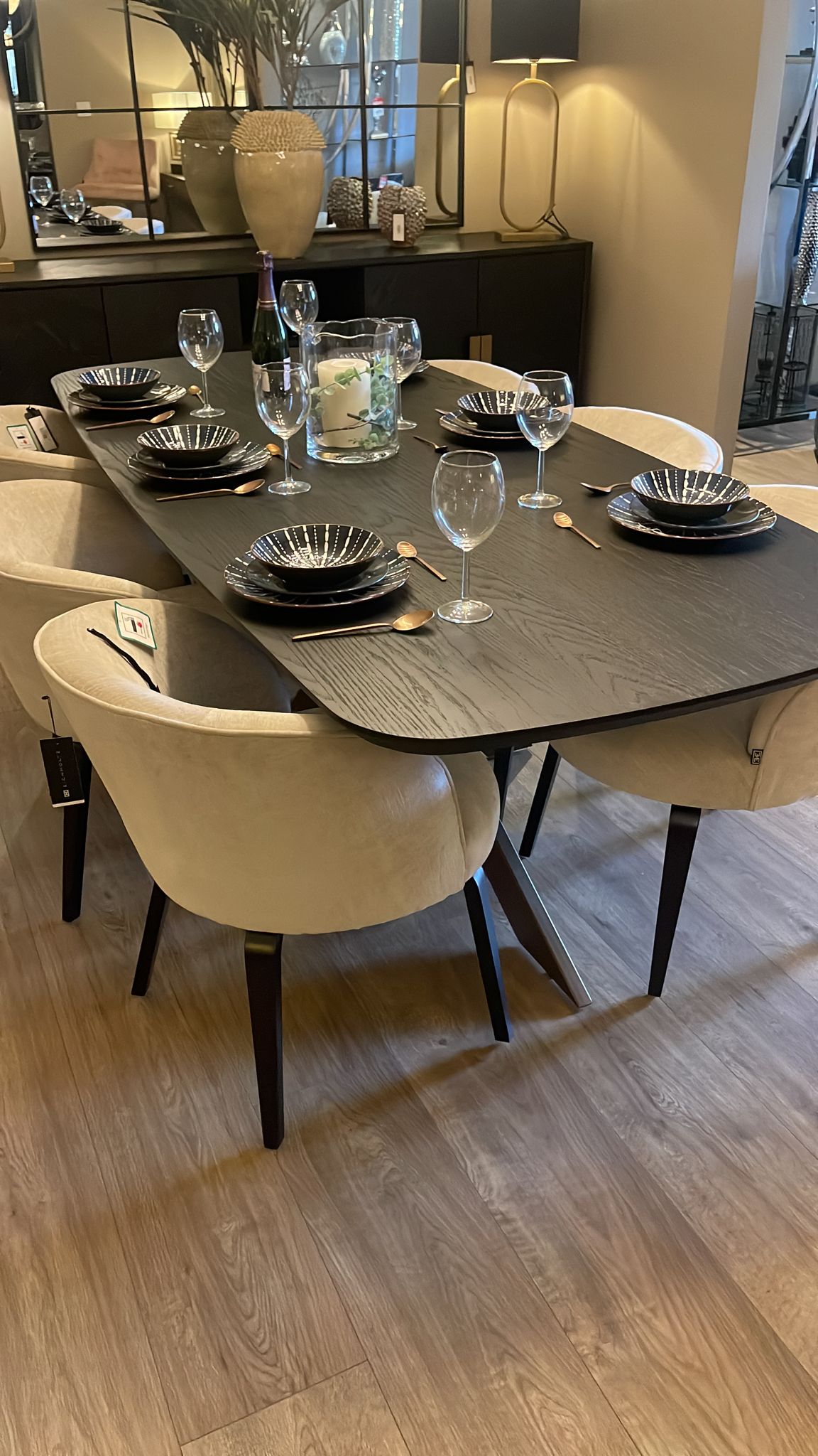 Cameron Danish Oval Contemporary Dining Table 230cm-Renaissance Design Studio