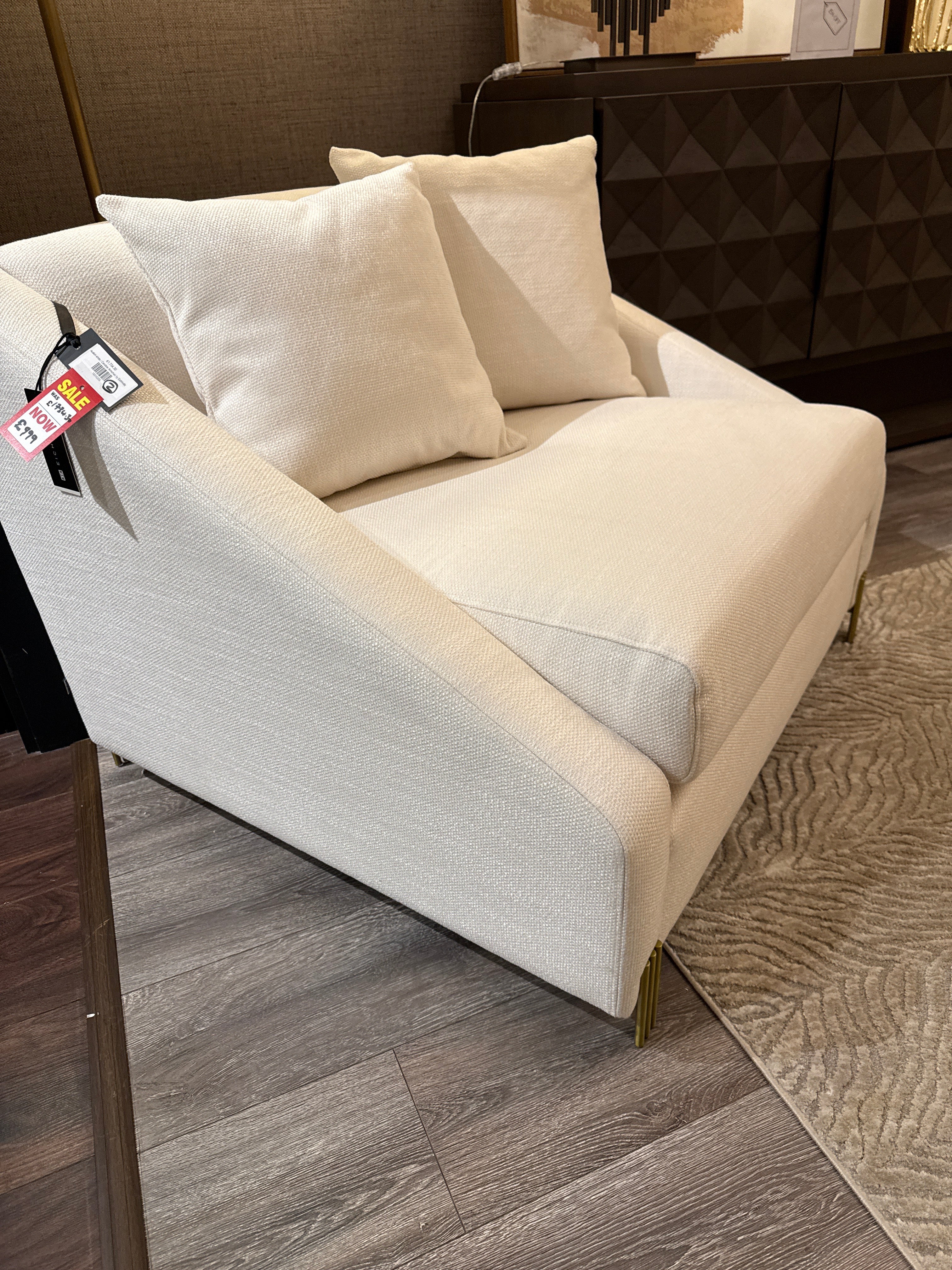 Candice Armchair by Eichholtz in Avalon white REDUCED-Renaissance Design Studio