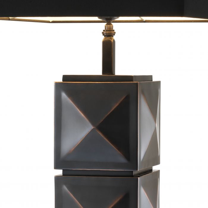 Cara Luxury designer Table Lamp in Antique Bronze by Eichholtz