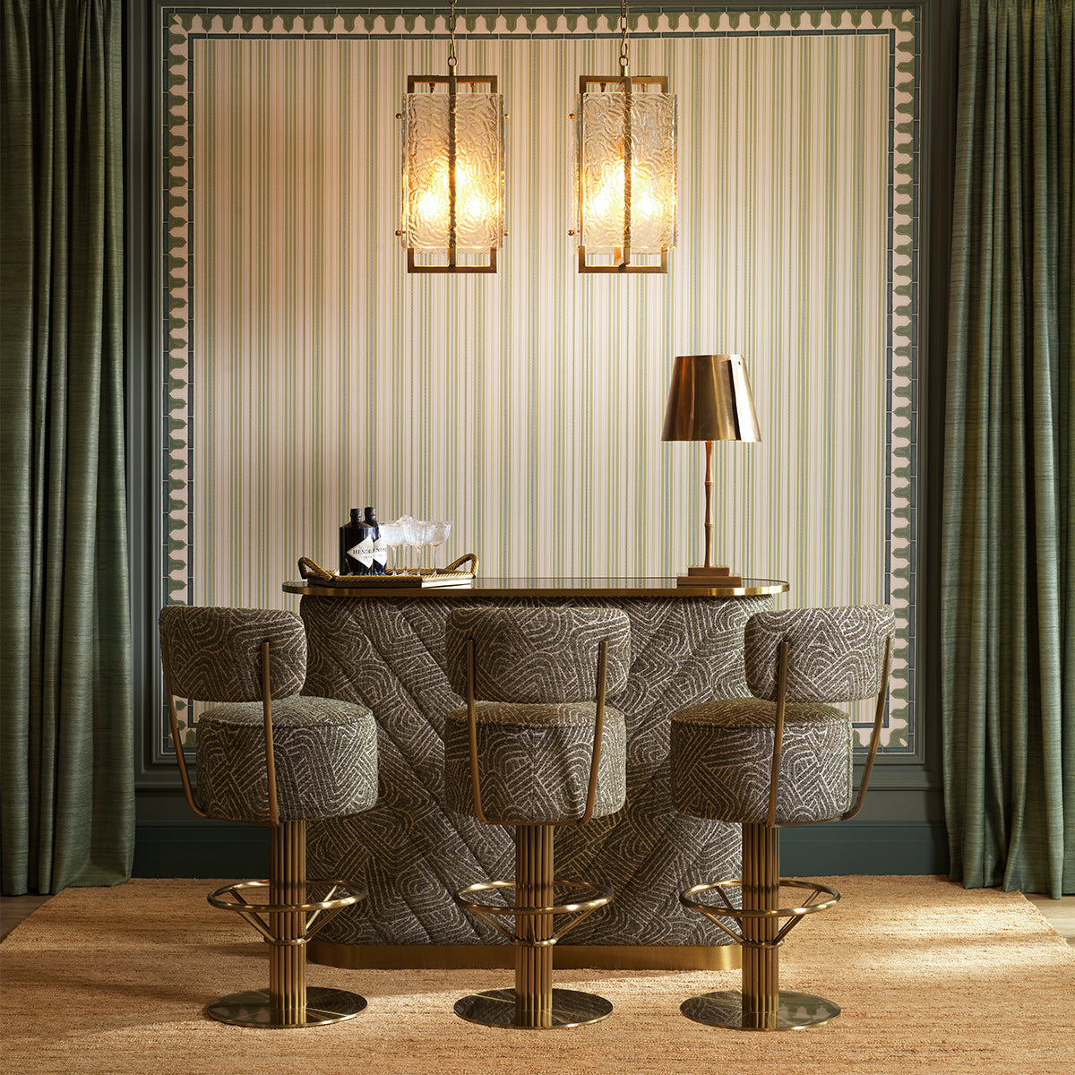 Carleton Stool With Back by Eichholtz-Bar Stool-Renaissance Design Studio