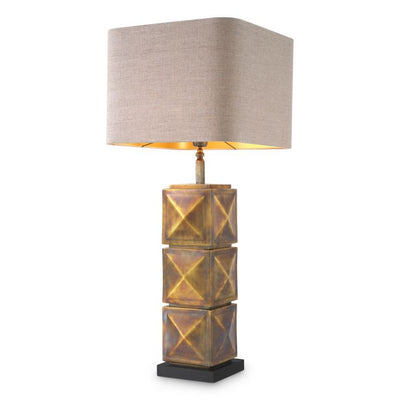 Carlo Luxury designer Table Lamp in Antique Brass  by Eichholtz