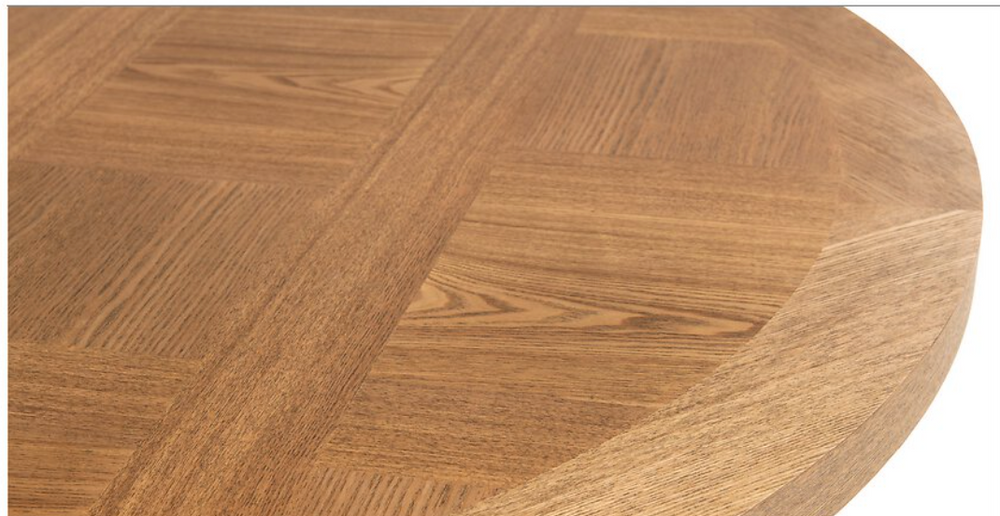 Carlton round 120 cm  dining table in oak veneer