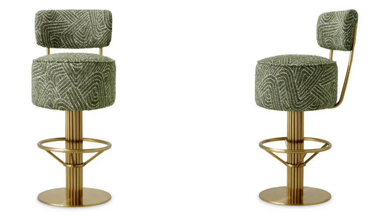 Carlton Stool With Back by Eichholtz-Renaissance Design Studio