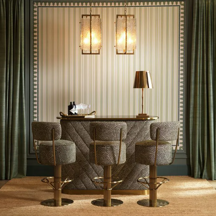 Carlton Stool With Back by Eichholtz-Renaissance Design Studio