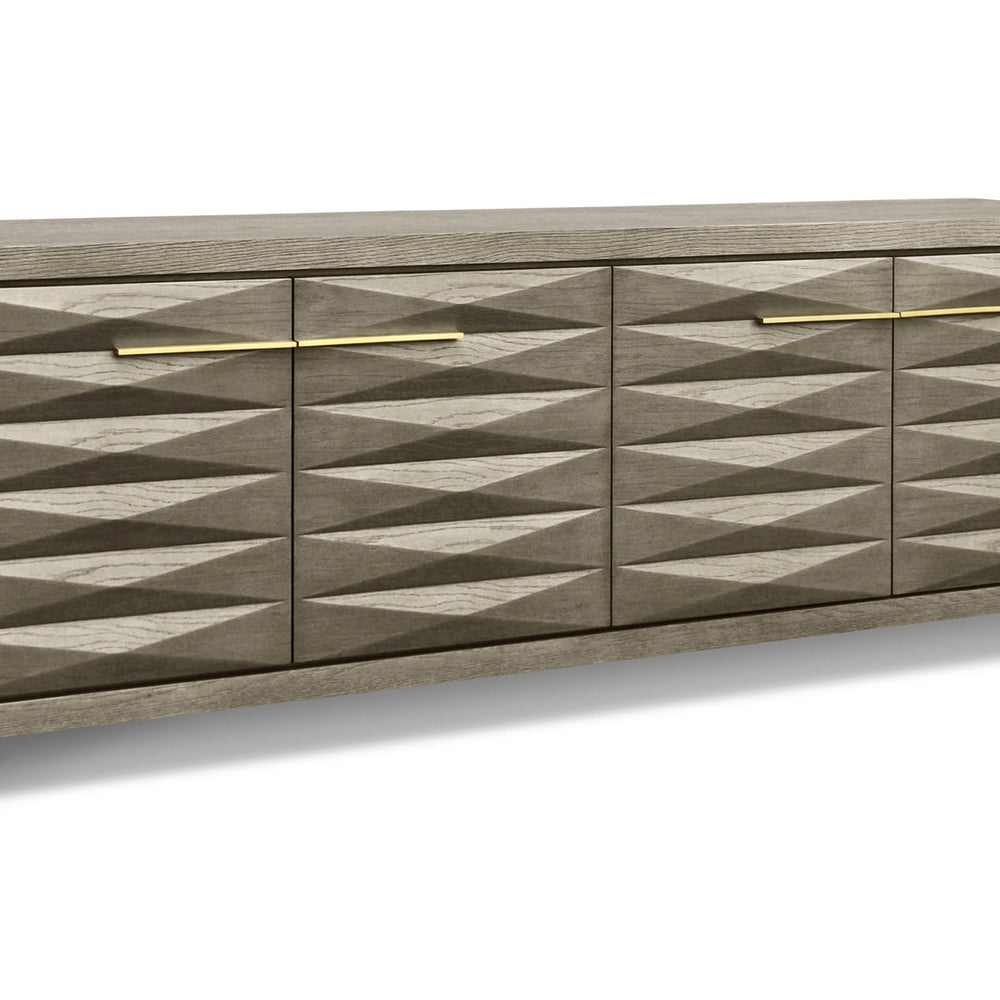 Cassandra 4 door large sideboard in taupe oak