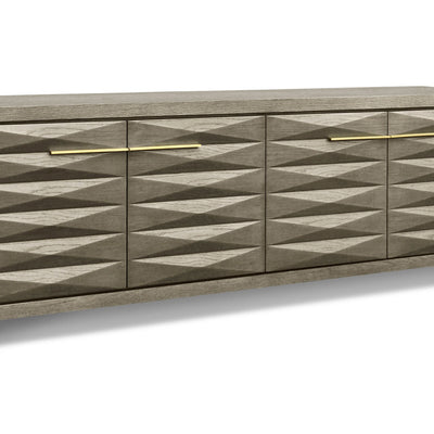 Cassandra 4 door large sideboard in taupe oak