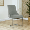Cassia chrome and grey dining chairs available to order-Renaissance Design Studio