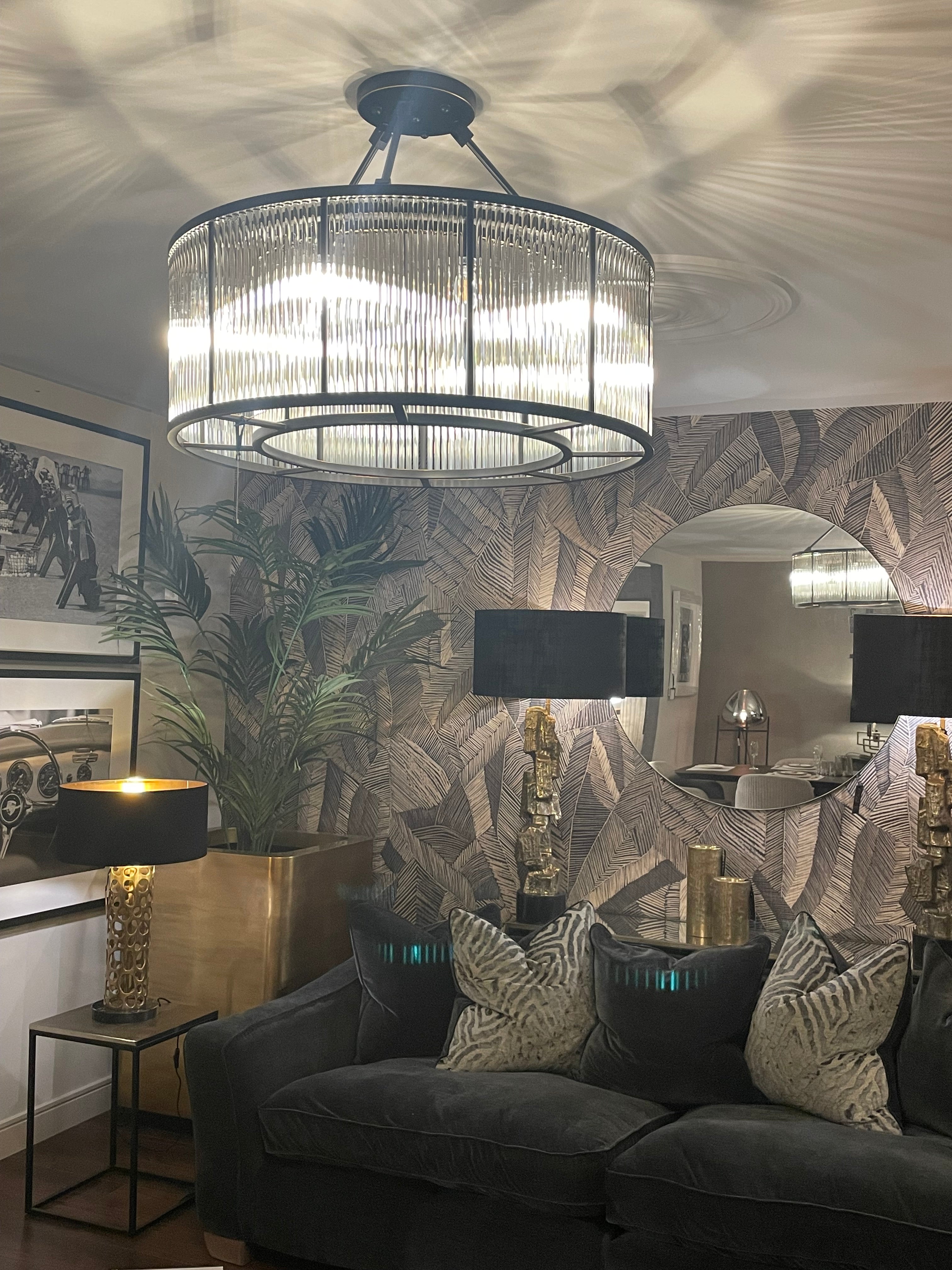 CEILING LAMP BERNARDI L by Eichholtz.-Renaissance Design Studio