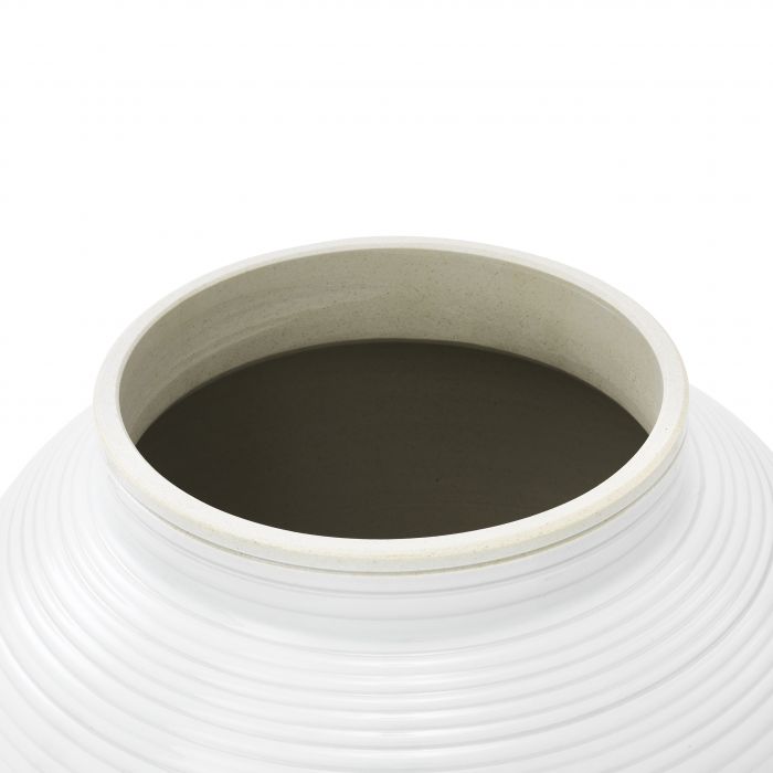Celestine Large Porcelain white Ginger Jar by Eichholtz-Renaissance Design Studio