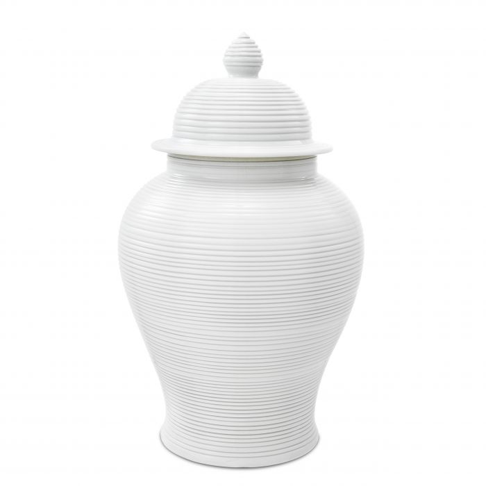 Celestine Large Porcelain white Ginger Jar by Eichholtz