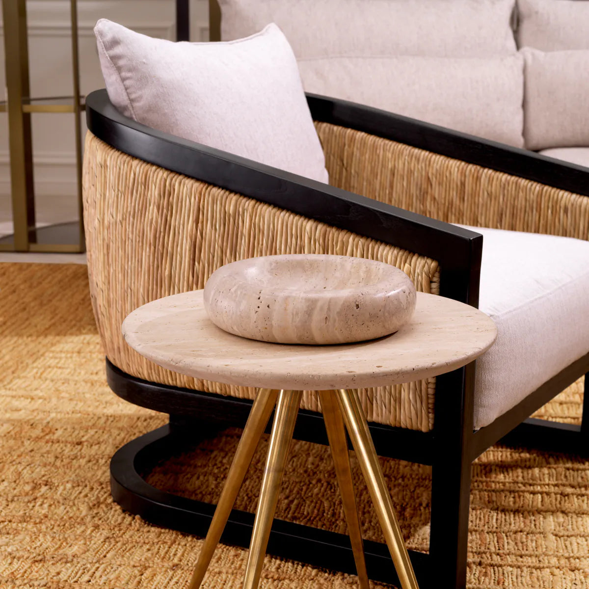 Chair Aruba in natural rattan by Eichholtz ex display-Renaissance Design Studio