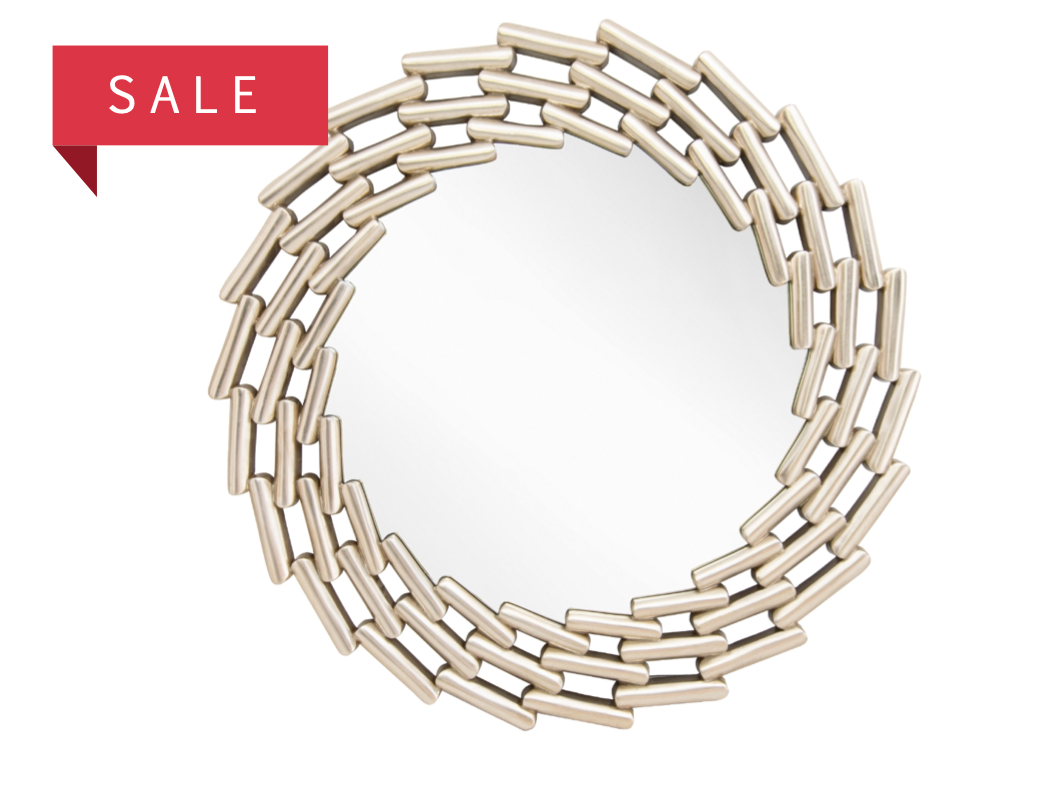 Champagne large Lanthe Link Mirror. REDUCED clearance-Mirror-Renaissance Design Studio