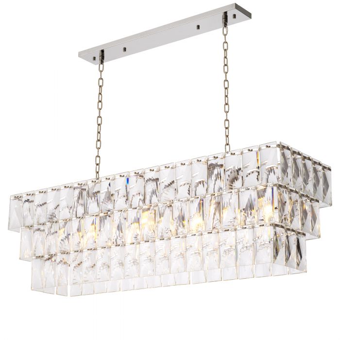Chandelier Amazon rectangle crystal glass chandelier by Eichholtz-chandelier-Renaissance Design Studio