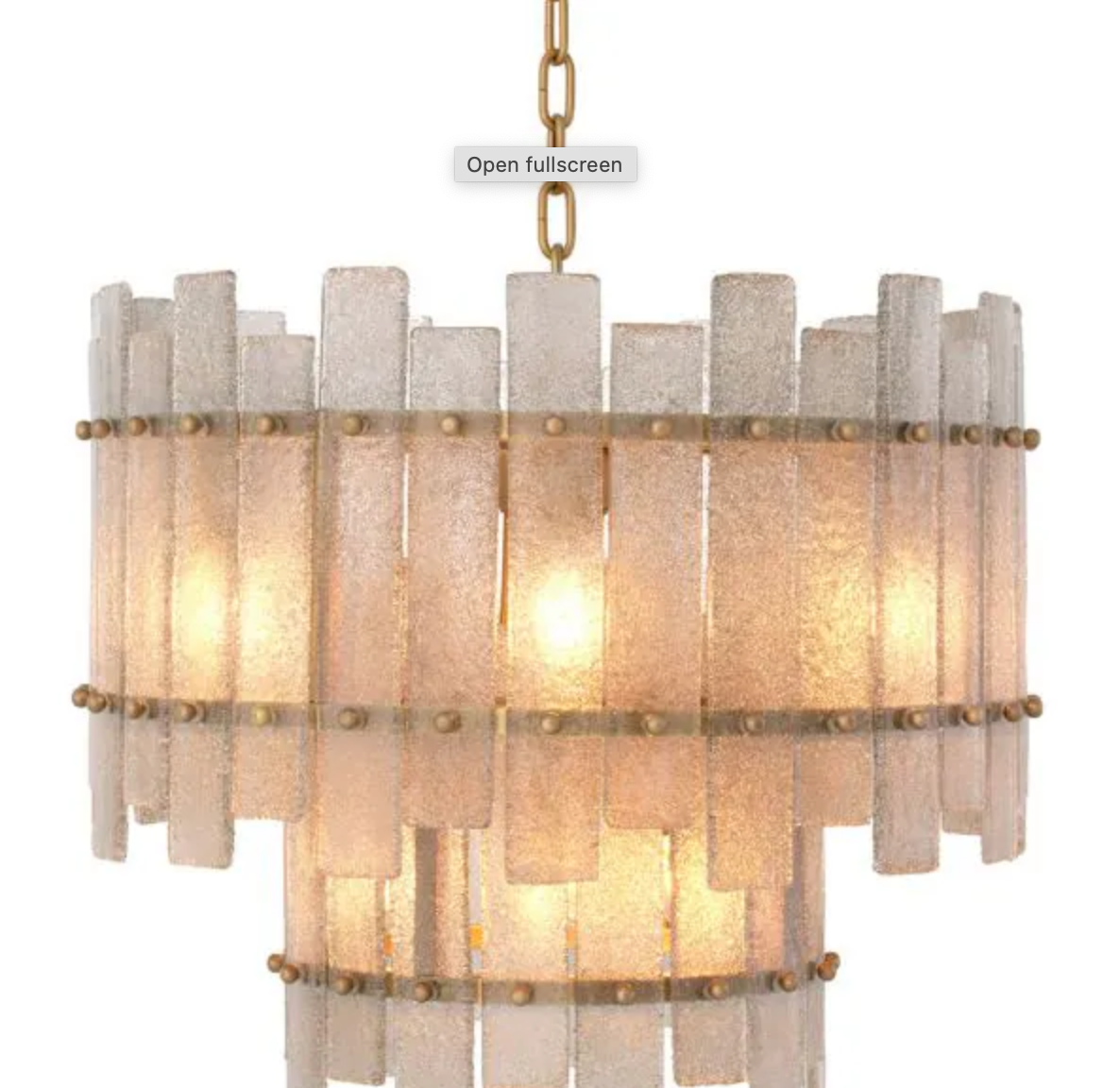 Chandelier Caprera Antique brass finish | hand blown glass by Eichholtz-Renaissance Design Studio