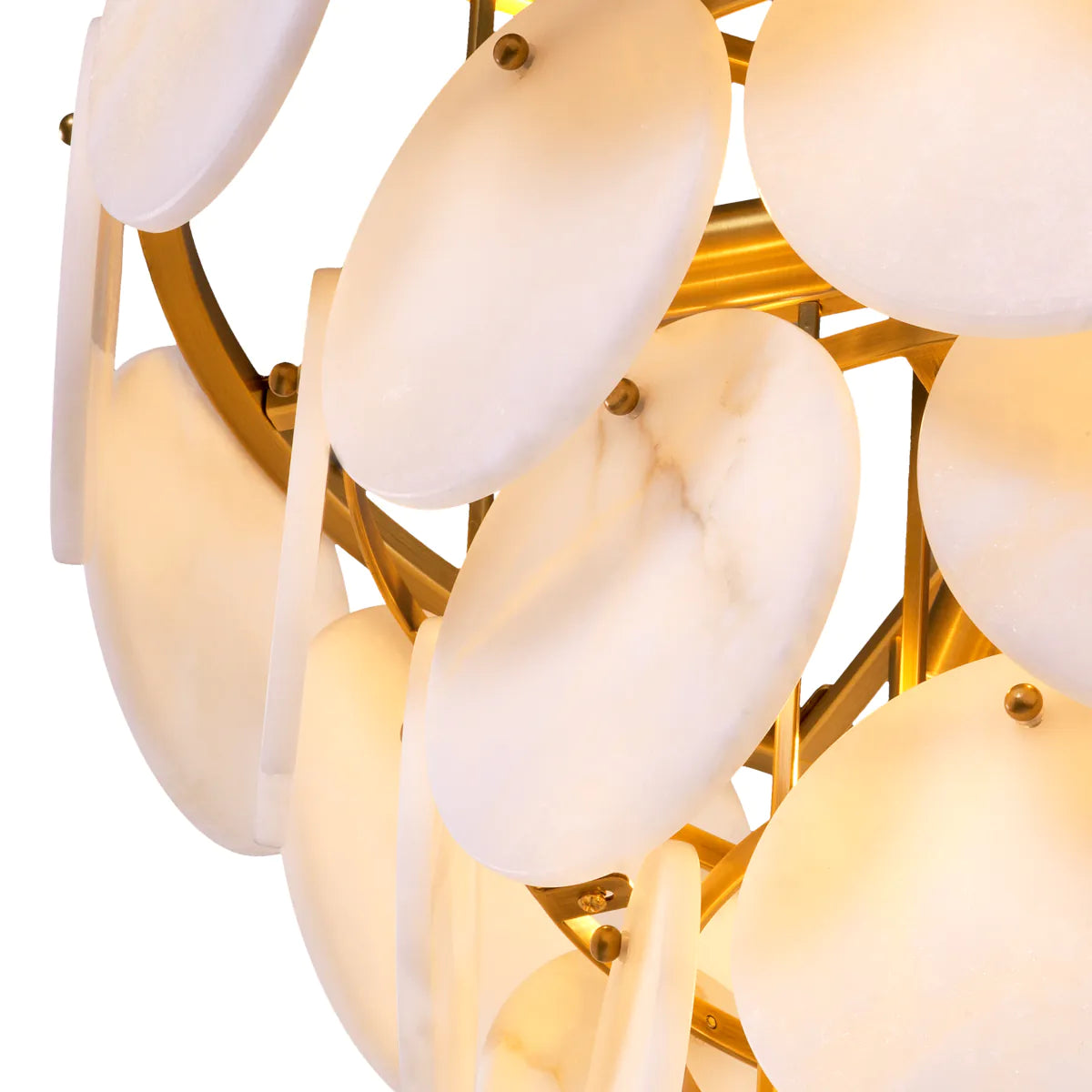 Chandelier Clementina Antique brass finish by Eichholtz ex showroom now €500 off price-chandelier alabaster-Renaissance Design Studio