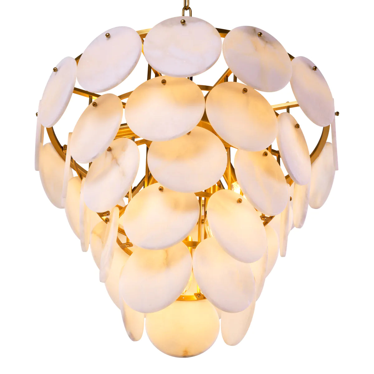 Chandelier Clementina Antique brass finish by Eichholtz ex showroom now €500 off price-chandelier alabaster-Renaissance Design Studio