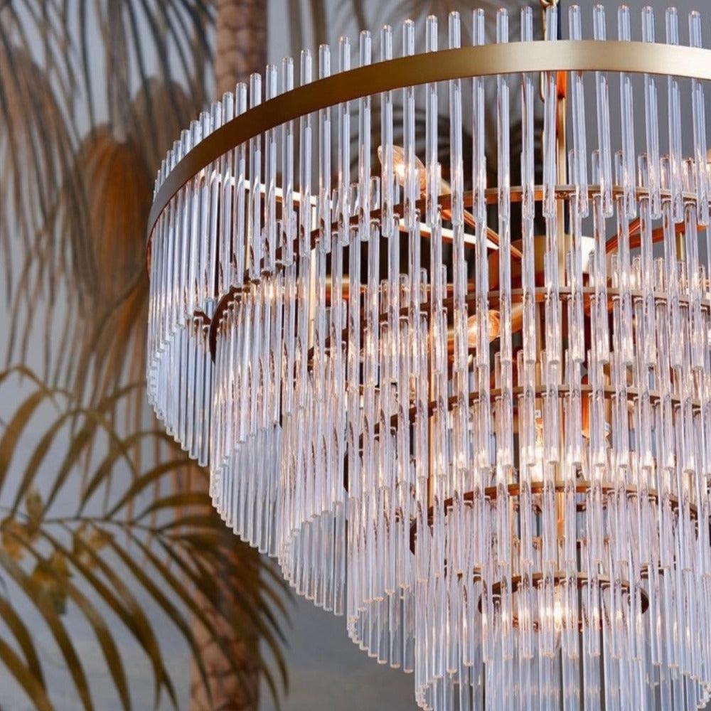 Chandelier East  Crystal Chandelier with 5 tiers by Eichholtz