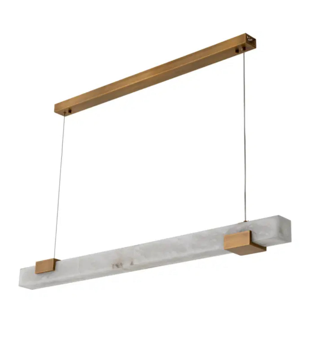 Chandelier Furore Alabaster Antique Brass Finish by Eichholtz-Renaissance Design Studio