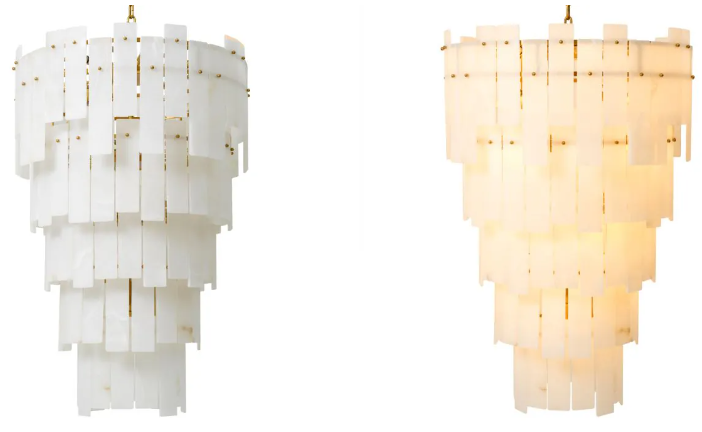 Chandelier Greyson XL Alabaster by Eichholtz-Renaissance Design Studio