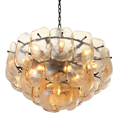 Chandelier Gustave Champagne colored glass by Eichholtz