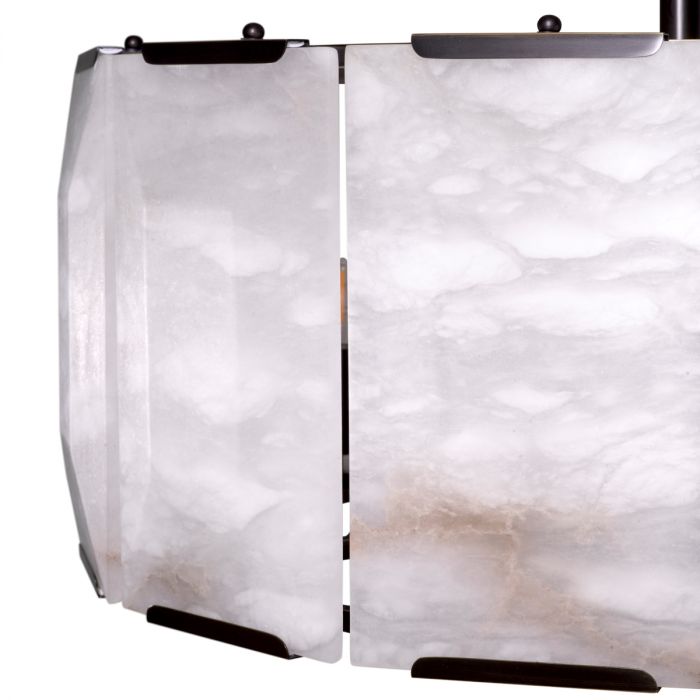 Chandelier Ortiz in Alabaster and bronze highlight by Eichholtz-chandelier alabaster-Renaissance Design Studio