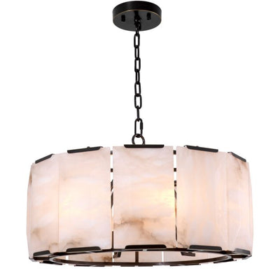 Chandelier Ortiz in Alabaster and bronze highlight by Eichholtz