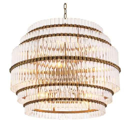 Chandelier Scottsdale Antique Brass finish-Renaissance Design Studio