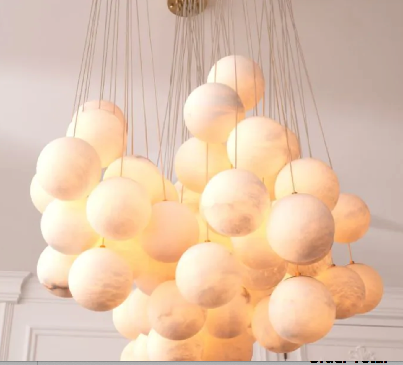 Chandelier Sphinx Alabaster by Eichholtz-Renaissance Design Studio