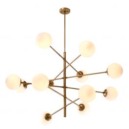 Chandelier Tortora Antique brass finish by Eichholtz.-Renaissance Design Studio
