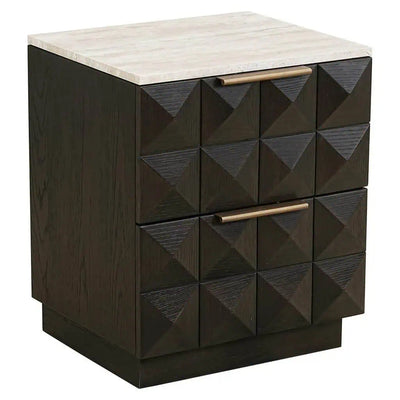 Charles  2-drawer nightstand (Brown)