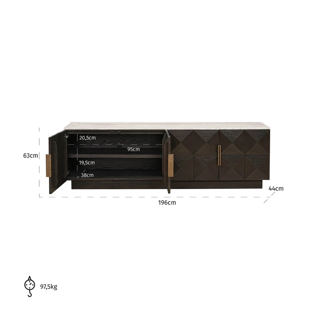 Charles 4 Door TV Unit-Renaissance Design Studio