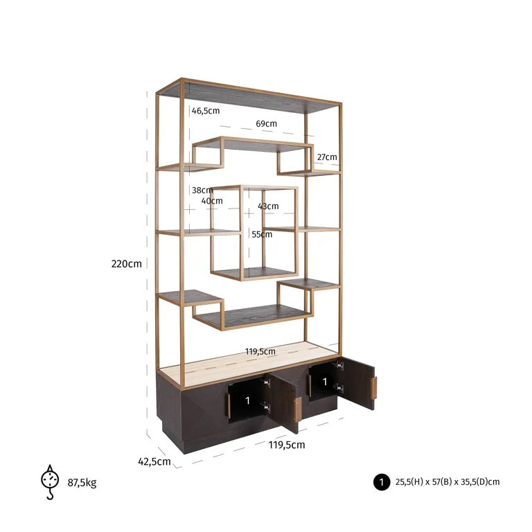 Charles Large Display cabinet-Renaissance Design Studio