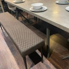 CHARLIE BENCH IN PU in tan or charcoal reduced to clear instore-Renaissance Design Studio