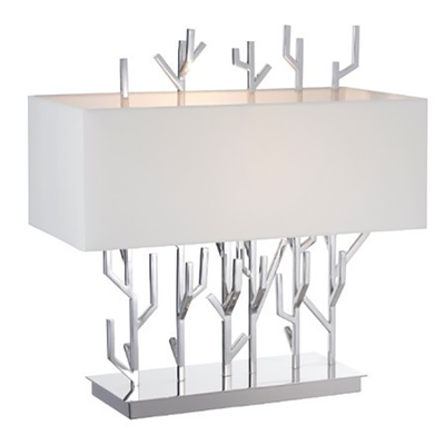 Chelsea Nickel & White Table Lamp