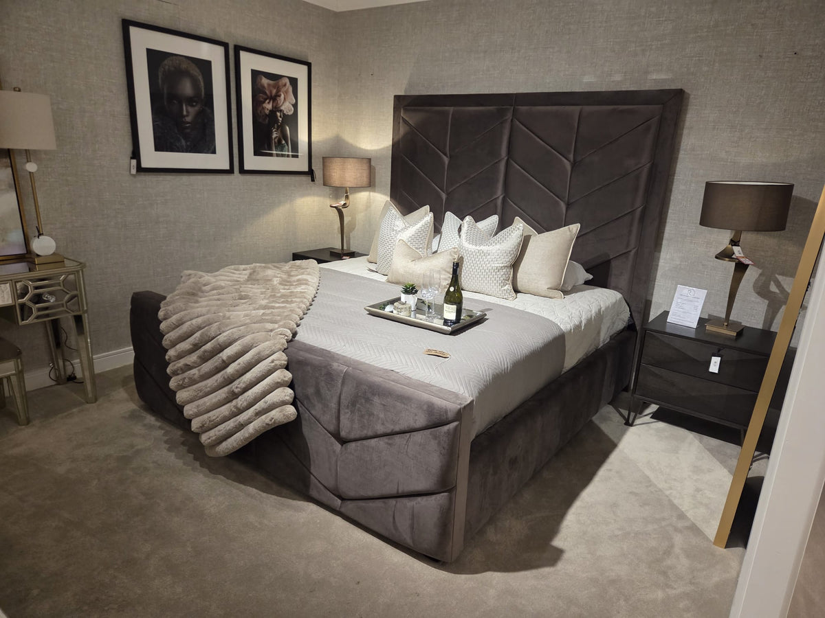 Chevron Bed with High Headboard custom made for you by House of beds