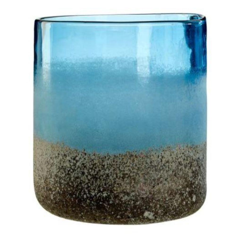 Chiara Metallic Vase Blue-Renaissance Design Studio