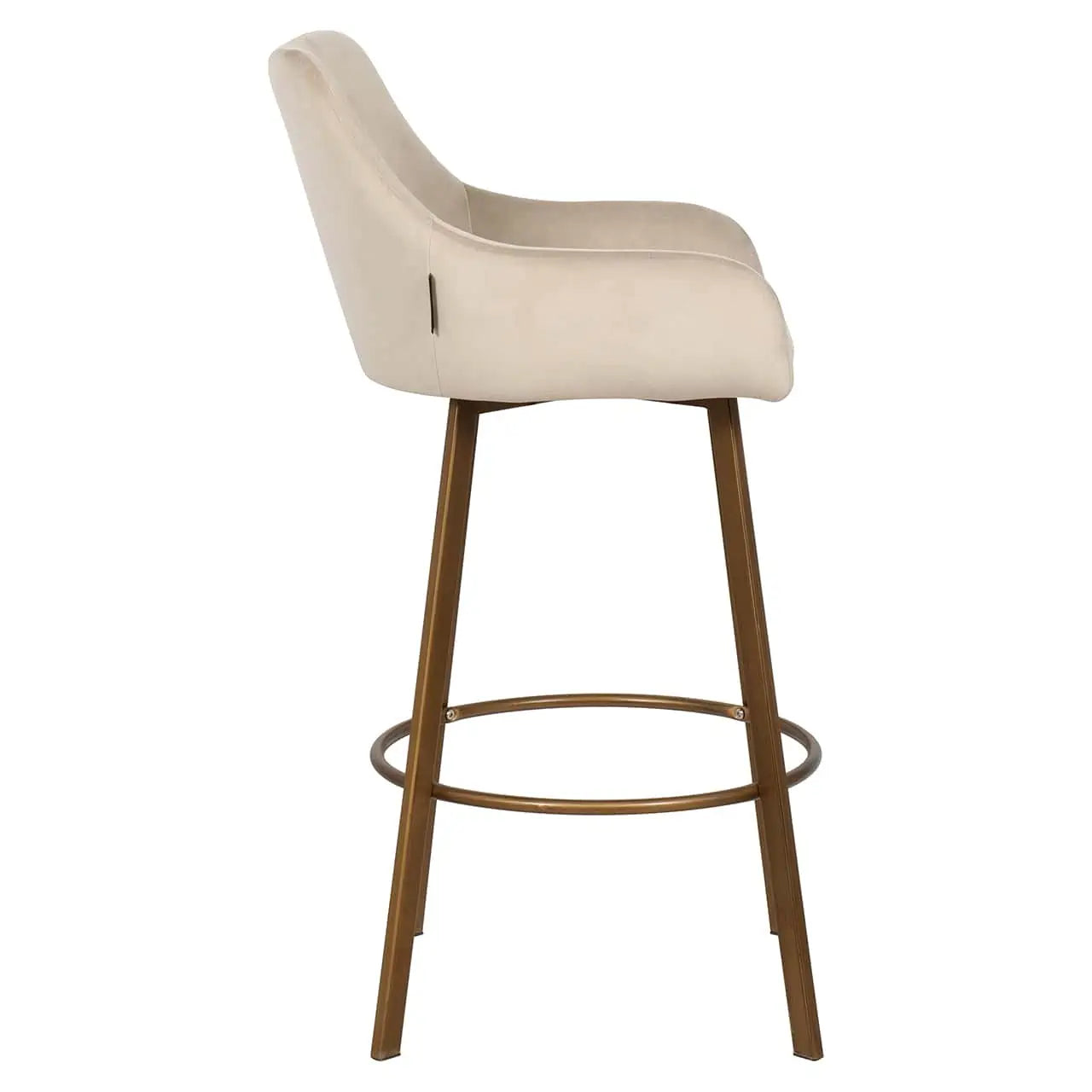 Chrissie bar stool in khaki-Stool-Renaissance Design Studio