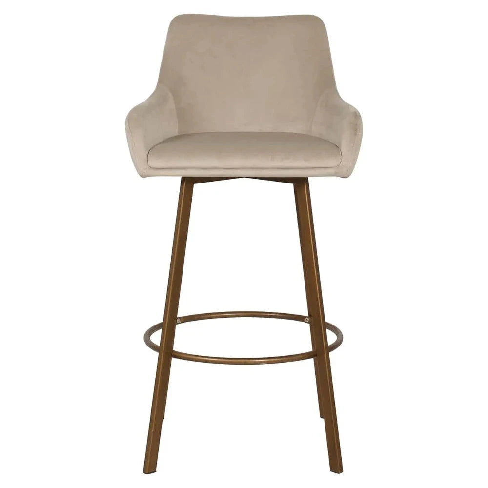 Chrissie bar stool in khaki-Stool-Renaissance Design Studio