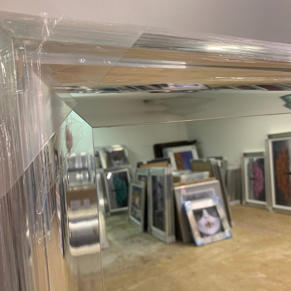 Chrome scoop Sandy framed mirror 75 x 75 cm REDUCED as last one