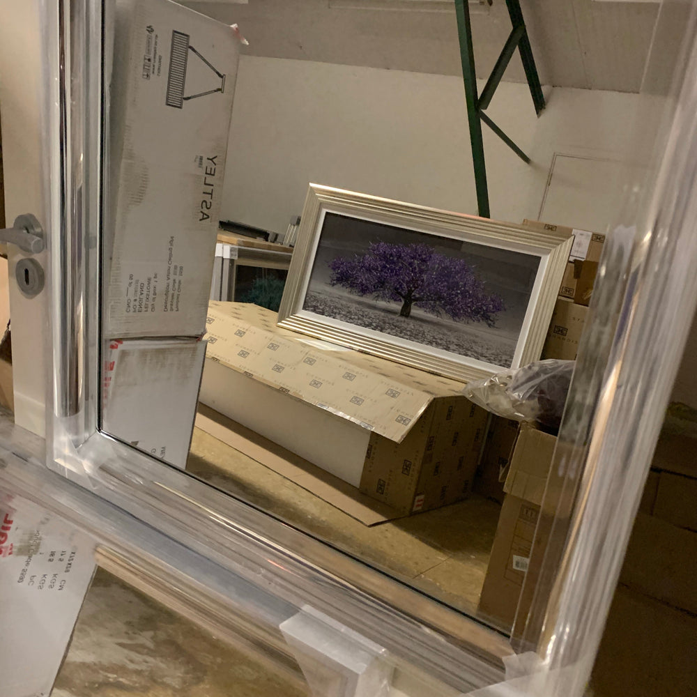 Chrome scoop Sandy framed mirror 75 x 75 cm REDUCED as last one