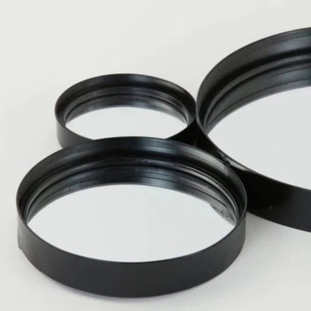 Circles LL large Mirror Black reduced-Renaissance Design Studio