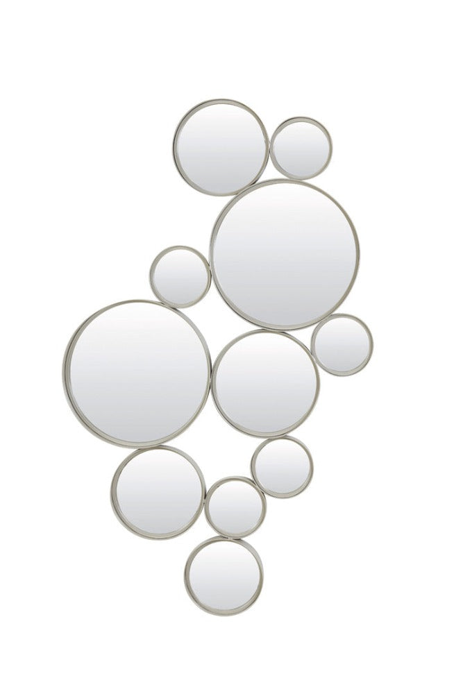 Circles LL Mirror Taupe Grey REDUCED for collection-Renaissance Design Studio