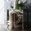Claridge 2 door fabulous mirrored small sideboard / cabinet . unwrapped as ex display . View and pay Instore only-Renaissance Design Studio