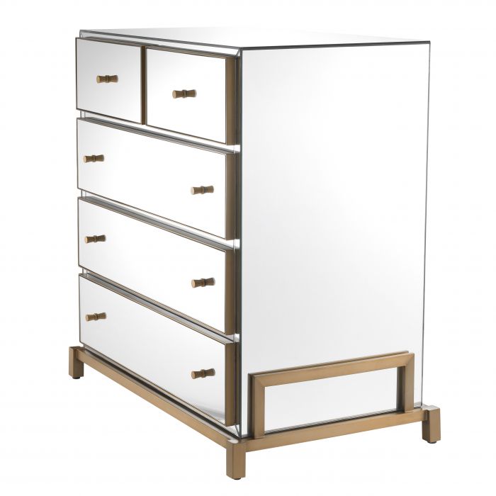 Clarington chest in brushed brass  by Eichholtz