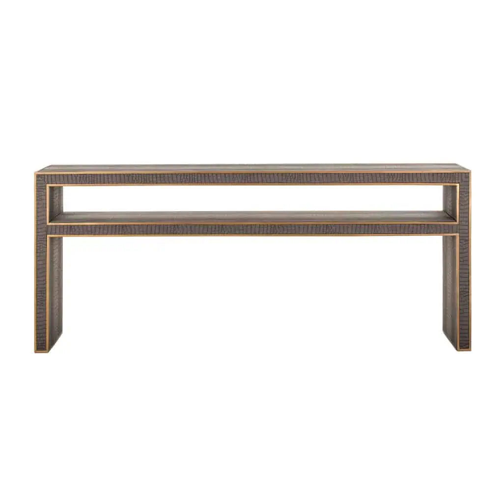 Classic Brushed gold Console Table-Console Table-Renaissance Design Studio