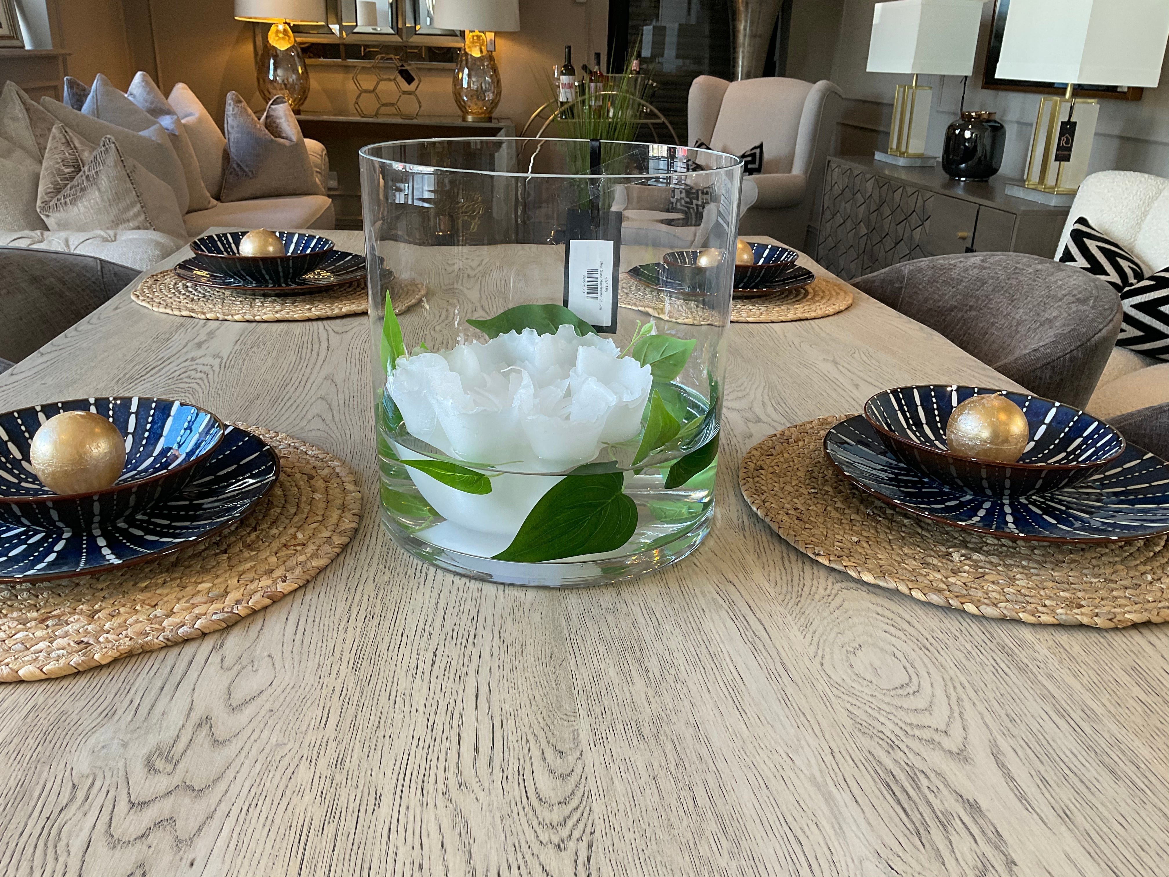 Clear Glass Hurricane 25.5cm-Renaissance Design Studio