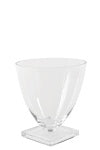 Clear Glass Round Vase on Base