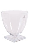 Clear Glass Vase on Glass Base-Renaissance Design Studio